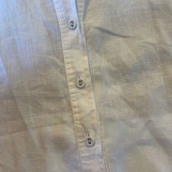 Eileen Fisher 100% Irish linen button front pocket blouse M - Picture 11 of 11